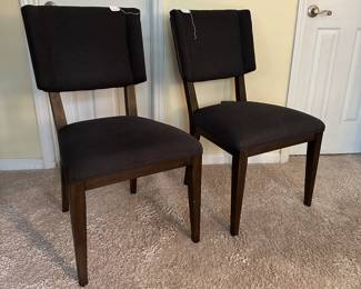 C79 - $60. Pair of Dining Chairs from Four Hand Furniture. Measure 20.5" wide x 24" deep x 36" tall.