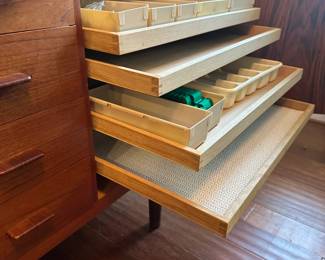 C2 - $1750. MCM Ry Mobler Credenza. Made in Denmark. Measures 78.5" Wide x 19.5" Deep x 31" Tall