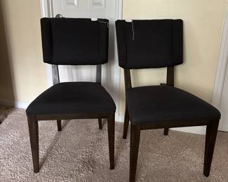 C79 - $60. Pair of Dining Chairs from Four Hand Furniture. Measure 20.5" wide x 24" deep x 36" tall.