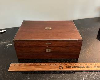 C82 - $50. Antique Letter Box / Writing Desk. Exterior is in very good condition. Inside has some loose pieces you could repair or use without!