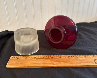 C23 - $40. Per Lutken for Holmegaard "Hygge" Lamp Measures 4.5" Wide x 10.5" Tall