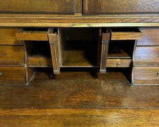 C12 - $500. Antique Danish Bureau Bookcase Desk. 125 Years old From Denmark Measures 46" Wide x 22" Deep x 88" Tall