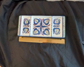 C95 - $50. Royal Copenhagen Relish Tray. Stamped 152/2879. Measures 11.5" wide by 5.5" deep.