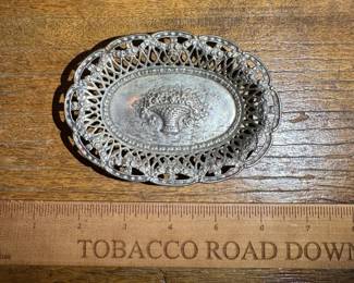 D1 - $75. Sterling Dish. Measures 4.75" x 3.5".