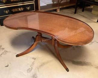 Kidney shaped coffee table