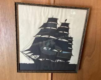 Paper ship silhouette