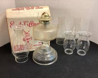 Oil lamp & chimneys