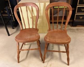 Wood dining chairs