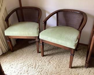 Cane barrel back chairs