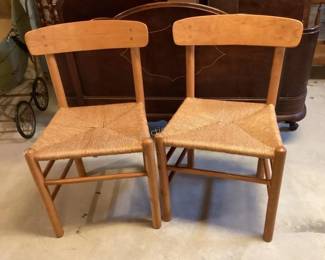 Woven seat chairs