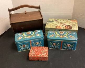 Sewing box, tins & more