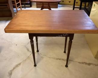 Butcher block top table