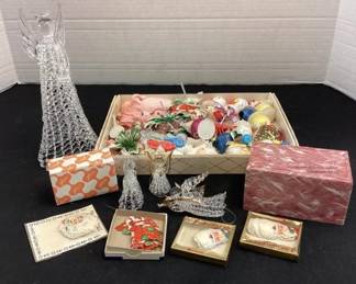 Vintage Christmas, glass spun angels