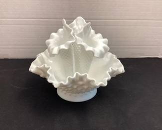 Fenton milk glass epergne