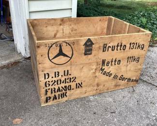 Old German Mercedes Benz Crate