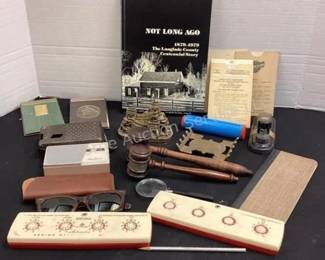 Gavels, pencil boxes & more