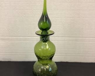MCM crackle glass bottle
