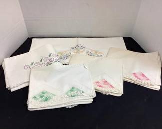 Embroidered pillowcases