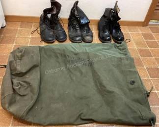 Miliary boots & bags