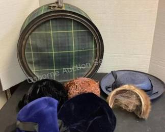 Vintage hats & train case