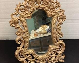 Cast iron dresser top vanity mirror