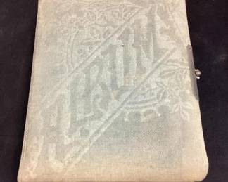 Antique photo album with pictures