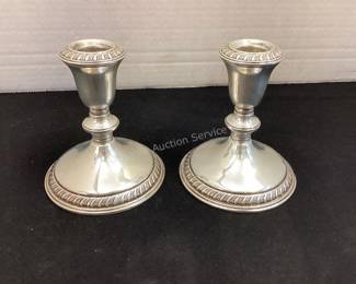 Sterling candle holders