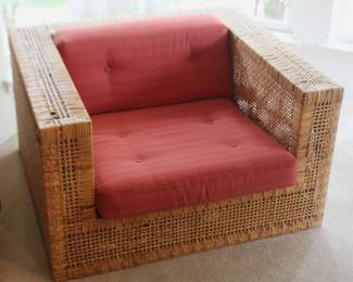 BUY IT NOW! $500.00. Rattan Sofa with two chairs and cushions. (as shown) Sofa: 96 W x 36" D x 23" H. Chairs: 36" D x 40" W x 23" H.