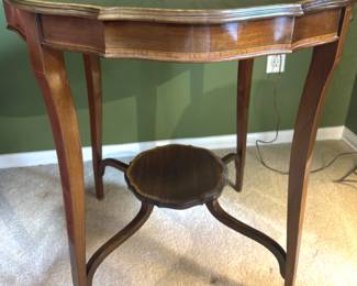 BUY IT NOW! $150.00. Antique Banded Round Table. 26 1/2" Dia. x 27" H.