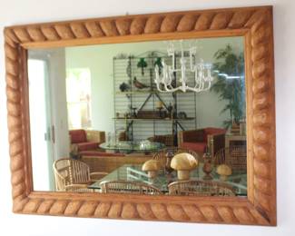 BUY IT NOW! $275.00. Carved Wood Frame 70's Mexican Mirror. 43 1/2" x 59" W x 2 3/4" D.
