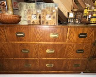 BUY IT NOW! $250.00. Dresser/Chest of Drawers "Campaigner" 18 1/2" D x 60" W x 30" H.