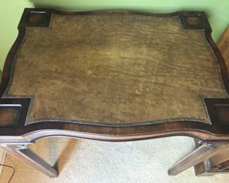 BUY IT NOW! $150.00. Antique Leather Top End Table. 20" W x 27 3/4" D x 27" H.