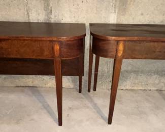 BUY IT NOW! $350.00. English Mahogany Pembroke Side Tables-Combined Makes A Dining Table.