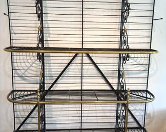BUY IT NOW! $850.00 Antique Brass & Iron Baker's Rack. 18" D x 78" W x 95" H.