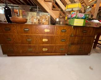 BUY IT NOW! $250.00. Dresser/Chest of Drawers "Campaigner" 18 1/2" D x 60" W x 30" H.