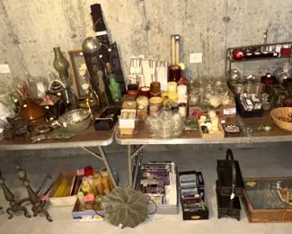 We have a LARGE amount of decorative objects. Glass pieces, candles, votives etc.