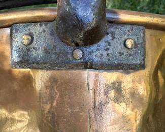 BUY IT NOW! $375.00. Antique Copper Apple Butter Kettle. 18" x 24" Dovetail joints, rolled rim, hand forged iron handle