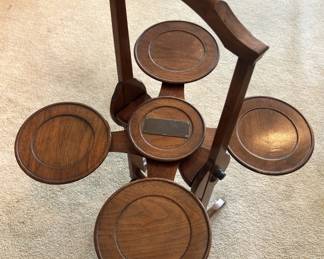 $95.00. Rare Antique Monoplane Folding Cake Stand, circa 1930's.