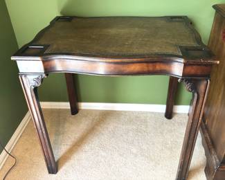 BUY IT NOW! $150.00. Antique Leather Top End Table. 20" W x 27 3/4" D x 27" H.