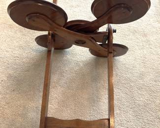 $95.00. Rare Antique Monoplane Folding Cake Stand, circa 1930's.
