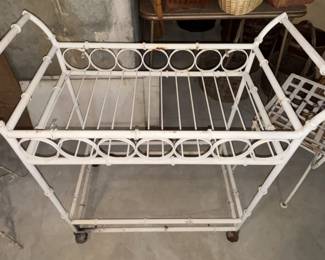 Bar cart comes with two marble pieces.