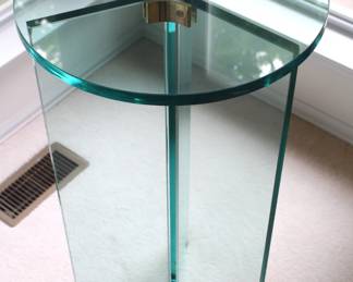 BUY IT NOW! $125.00. Glass Pedestal (chipped) 18" Dia. x 35" H.