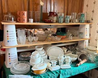 Corelle dishes, pitchers, bowls, and more