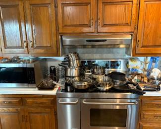 pots, pans microwave