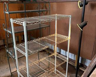 shelving and bakers rack