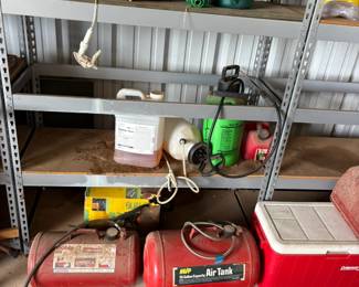 shelving--we have 12 units, air tanks