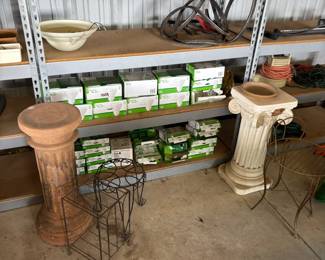 shelving--we have 12 units, plant stands, light bulbds