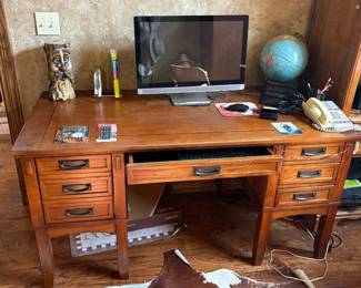 desk, globe, decor