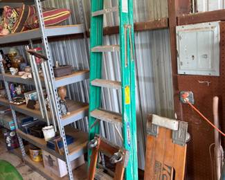 ladder, furniture dolly, creeper