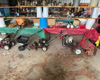 tiller, edgers, spreader